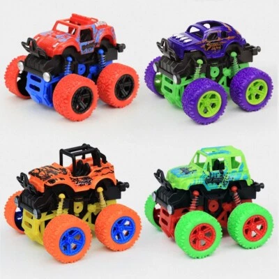 Monster Friction Powered Truck Pull Back Go Cars Vehicles Toy for Kids Boys Gift