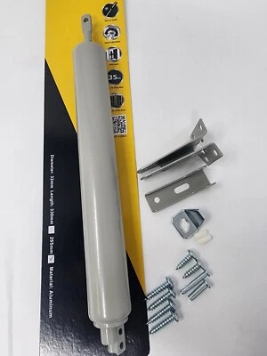 Storm Door Closer, Gray,Door Closure with Hold Open Feature & Smooth Closing Mot