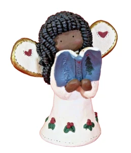 GAIL LAURA Engel signiert African American Christmas Resin Figur Vintage 1992 - Bild 1 von 12