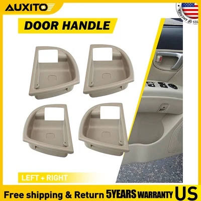Ajuste para Hyundai Santa Fe 2007-2012 4 peças bege interior tampa da maçaneta da porta - Imagem 1 de 4