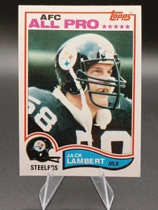 1982 Topps Jack Lambert All-Pro #213 - Pittsburgh Steelers MLB - Leyenda de la NFL - Imagen 1 de 2