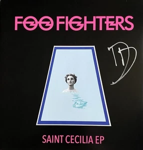 DAVE GROHL AUTOGRAFO FIRMATO FOO FIGHTERS SAINT CECILIA EP VINILE - Foto 1 di 2