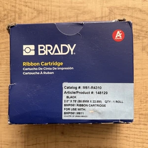 Cinta de impresora Brady 148129 BMP61 Series R4300 M61-R4310 NEGRA - Imagen 1 de 6