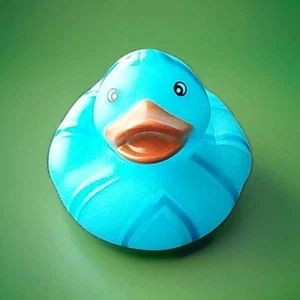 Blue Striped Rubber Duck - Picture 1 of 10