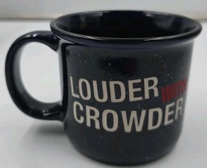 Louder With Crowder handgeätzt Mugclub blau gesprenkelt weiß rote Buchstaben nicht mehr produziert - Bild 1 von 6