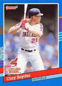 Cory Snyder 1991 Donruss 288a Cleveland Indians BASEBALL Card - Picture 1 of 2