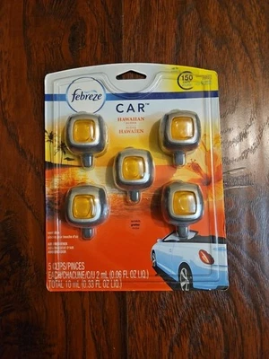 Febreze Coche - Ambientador - Aloha Hawaiano - Paquete de 5 Clips de Ventilación Foto 1 de 3