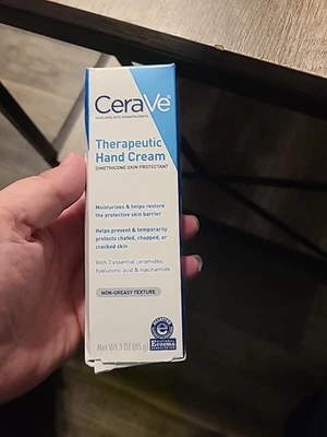 CeraVe Therapeutic Hand Cream for Dry Cracked Hands Unscented - 3oz - Image 1 of 4