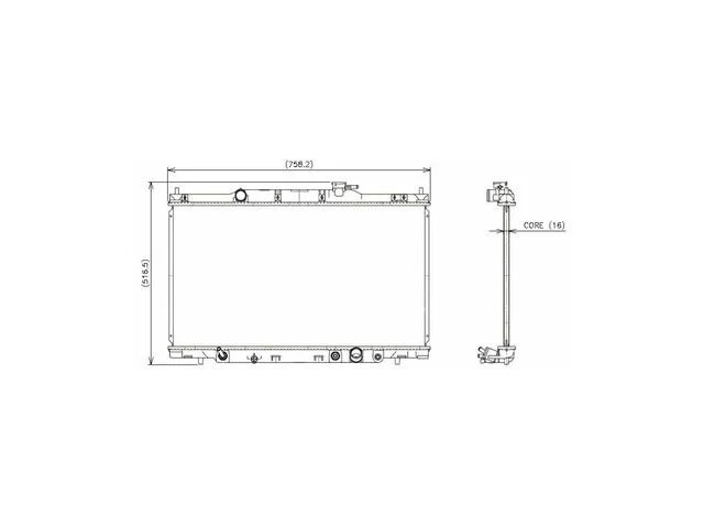 Radiador para 07-11 Honda Element JQ18N8 radiador -- con A/T; OE Denso Foto 1 de 1