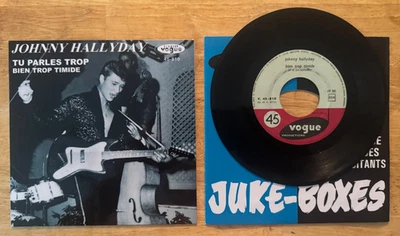 45 7" FRENCH JUKEBOX SP JOHNNY HALLYDAY TU PARLES TROP - Image 1 of 2