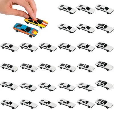 ORIENTAL TRADING 2 3/4" DIY Design Your Own White Metal Race Car Toys - 30 Pc.