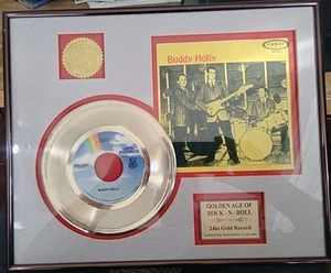 Gold 45 Schallplatte Buddy Holly Peggy Sue #68/500 super selten COA auf Rückseite - Bild 1 von 6