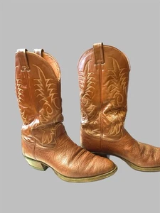 Nocona Stiefel Vintage Herren Gr.11 Braun Leder Western Cowboy Hergestellt in den USA - Bild 1 von 9