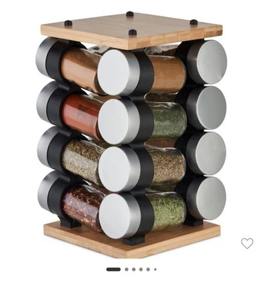 Carrusel Blyth Spice Rack, 16 tarros, bambú Foto 1 de 4