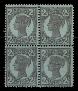 AUSTRALIA - Queensland QV SG239, 2½d slate blue, NH MINT. Cat £60+ BLOCK x4 - Picture 1 of 1