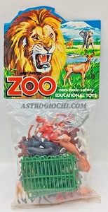 ANIMALI DELLO ZOO EDUCATIONAL TOYS VINTAGE '70 NEW IN BOX SOLDATINI HONG KONG - Picture 1 of 3