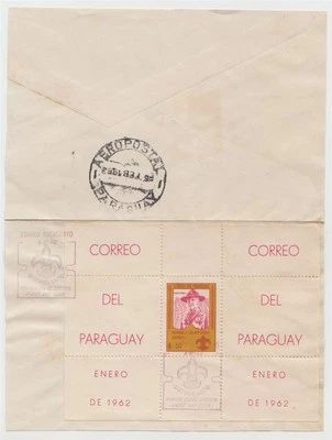 FOLHAS DE LEMBRANÇA PERF & IMPERF PARAGUAI 1962 BOY SCOUTS EM CAPAS SEPARADAS CV$190 - Imagem 1 de 2