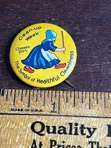 Cleanup Week, Old Dutch Cleanser,  Geraghty Co. Chicago, 1 1/8 in Dia - Picture 1 of 2