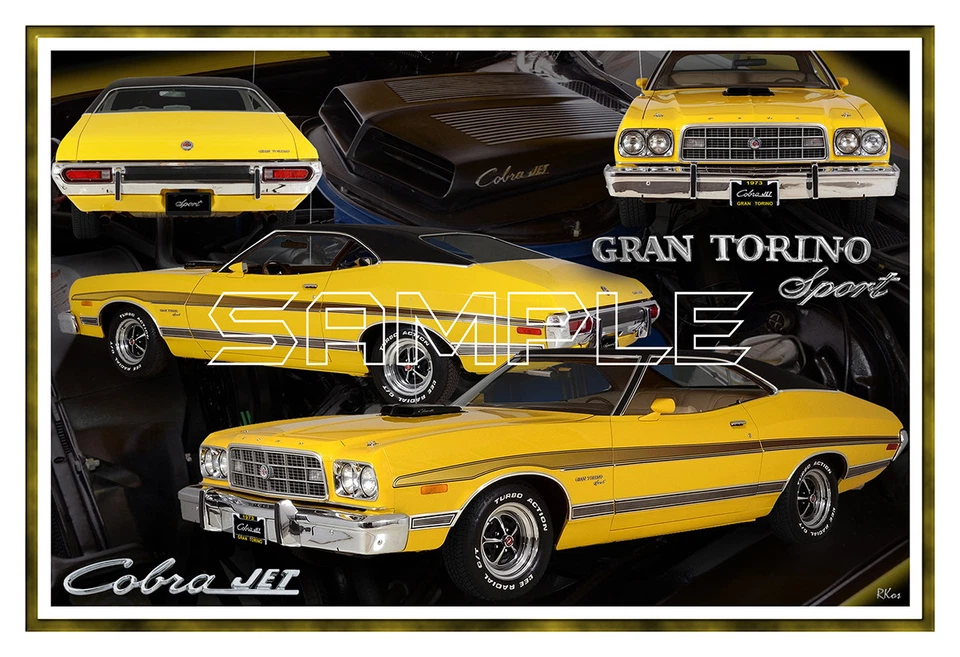 Pôster Ford Gran Torino Sport 1973 impressão - Imagem 1 de 1
