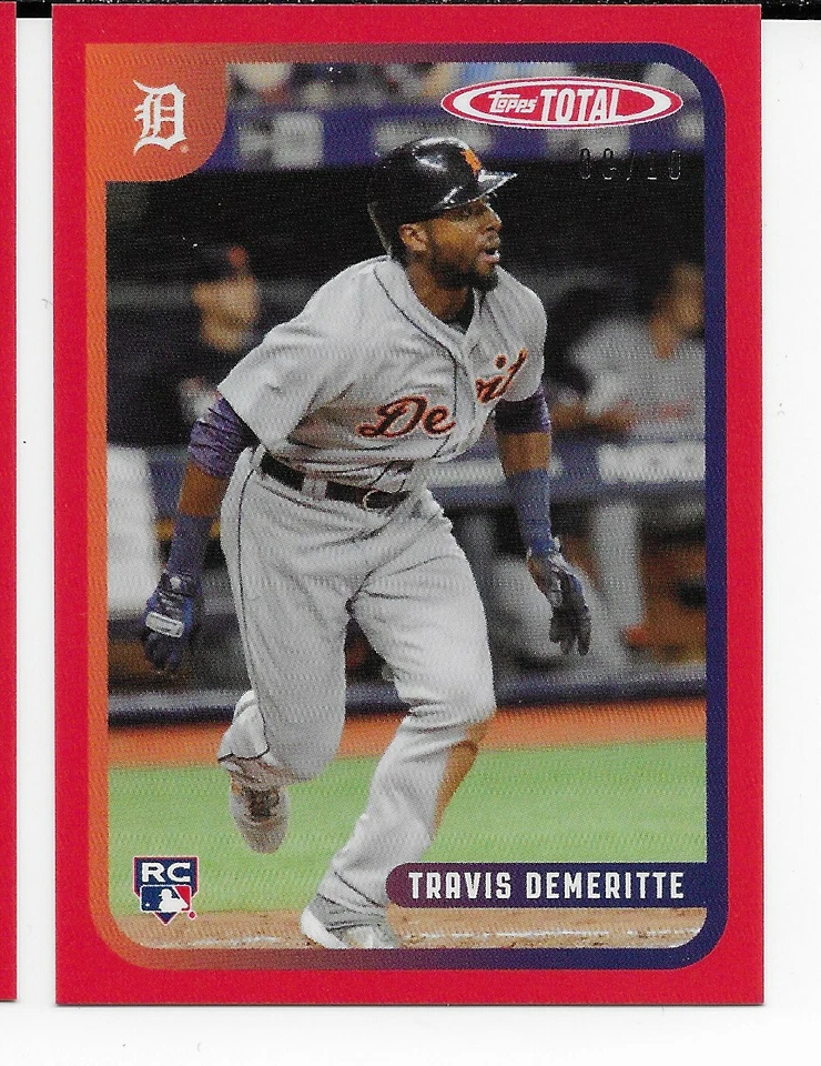 2020 Topps Total Red #586 Travis Demeritte RC Detroit Tigers 08/10 Wave 6 - Image 1 of 1