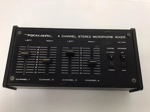 Realistic 4 Channel Stereo Microphone Mixer 32-1105A - Picture 1 of 7