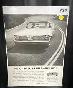 1959 Pontiac Bonneville Convertible Ad Only Car with Wide-Track Wheels - Picture 1 of 1