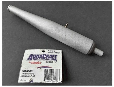 Vintage RC Boat Aquacraft Tuned Pipe .18 HCAG6001 Miss Elam Plus Hydro Old Stock - Image 1 of 2