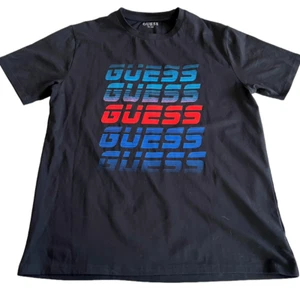 Camiseta negra gráfica de manga corta XXL Guess para hombre nueva sin etiquetas - Imagen 1 de 5