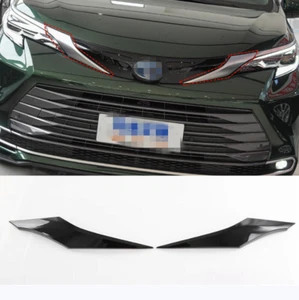 2x For 2021-2022 Toyota Sienna Glossy Black Car Front Grille Grill Strips Trim - Bild 1 von 4
