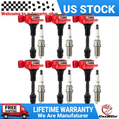 Set of 6 Ignition Coil & IRIDIUM Spark Plug For 2005-2011 Nissan Frontier Xterra - Image 1 of 4