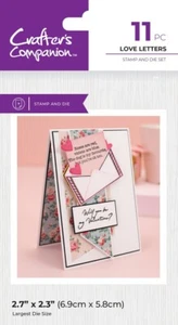 Crafter's Companion - LOVE LETTERS - STAMP & METAL DIE SET - 11 PIECES - Picture 1 of 3