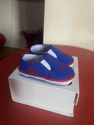 Zapatos de salón Ralph Lauren azul real Big Pony para niños talla 3,5 Reino Unido bebés nuevos en caja Foto 1 de 4