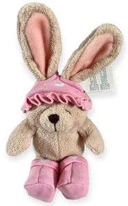 Vintage Forever Friends Rare Bunny Rabbit Pink Heart Hat & Socks 9" Tags - Picture 1 of 8