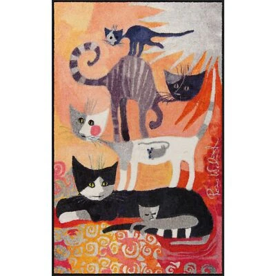 Rosina Wachtmeister Fußmatte Katzenturm 75x120 cm Sauberlaufmatte Abtretter - Bild 1 von 4