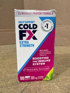 Cold-FX Extra Strength Daily Support Boosting Immune System 100 Capsules 300mg - Picture 1 of 2