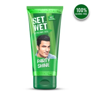 Set Wet Styling Hair Gel for Men - Party Shine, 100gm No Alcohol, No Sulphate - Picture 1 of 8