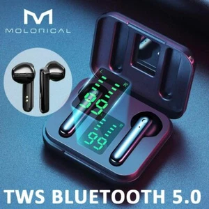 MOLO TWS Bluetooth 5.0 Wireless Headphones Wireless Bluetooth Earphone With Mic - Picture 1 of 8
