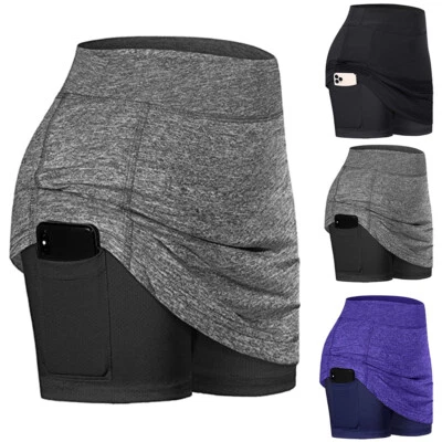Running Tennis Golf Sport Pocket Skirt Women's Skorts Casual Short Active Skirt - Image 1 of 4
