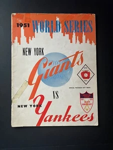 1951 World Series Program | Giants vs Yankees | Punteggio | Perdita carta e nastro - Foto 1 di 4
