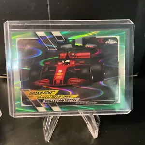 2021 Topps Chrome Formula 1 F1 #165 Green Raywave /99 Sebastian Vettel - Picture 1 of 5