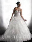 Christina Wu Wedding Dress Style 1591005 Size 6 White/slv