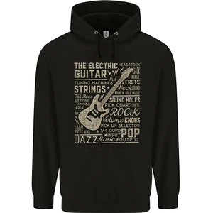 Guitar Word Art Guitarist Electric Acoustic Childrens Kids Hoodie - Picture 1 of 80