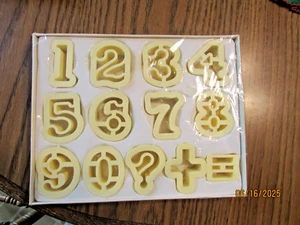 13-Pc Numbers Cookie Cutter Set Craft Art Heavy Duty Cooks Tools 2 NIB - Picture 1 of 2