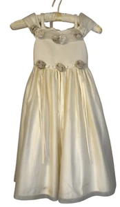 Cinderella Girls Sz. 5 Ivory 3D Roses Party/Wedding/Easter Dress - Picture 1 of 11
