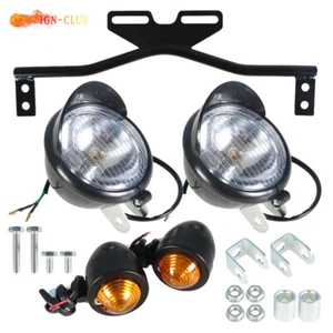 Motorcycle Turn Signal Driving Passing Spot Fog lights Bar For Touring Chopper - Picture 1 of 10