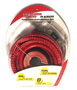 0 Gauge High Power Amplifier Installation Wiring Kit Car Amp Install Wire Cables - Picture 1 of 7