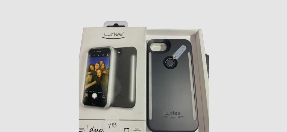 $155 Lumee Black Illuminated Selfie Cell Phone Case Iphone 7 Plus Accessory - Image 1 of 1