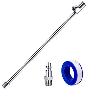 13.8" Extended Air Chuck Dual Head 1/4" FNPT Quick Plug for Truck RV Tires - Picture 1 of 7