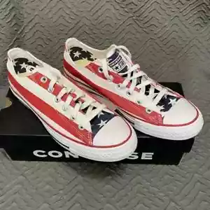 Converse All Stars Stars & Stripes American Flag Size 9.5 Women's NIB Men's 7.5 - Picture 1 of 7