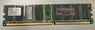 Samsung M368L3223DTL-CB0 256MB  DDR1 RAM PC2100U 266 MHz CL2.5 DIMM  - Image 1 of 2